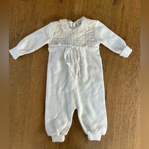 VTG 80s Mothercare Baptism Outfit 0-6 Months Victorian